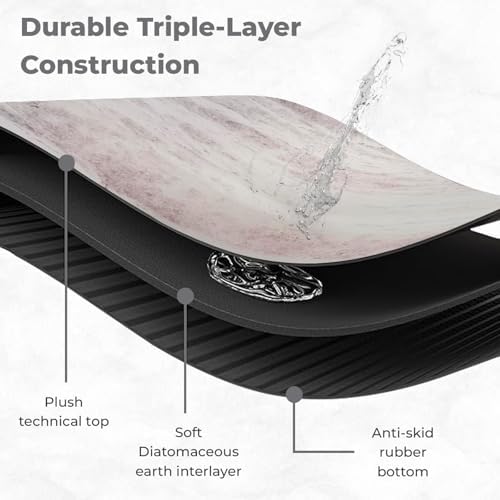 Soft Diatomaceous Earth Bath Mat 24x17 Inches