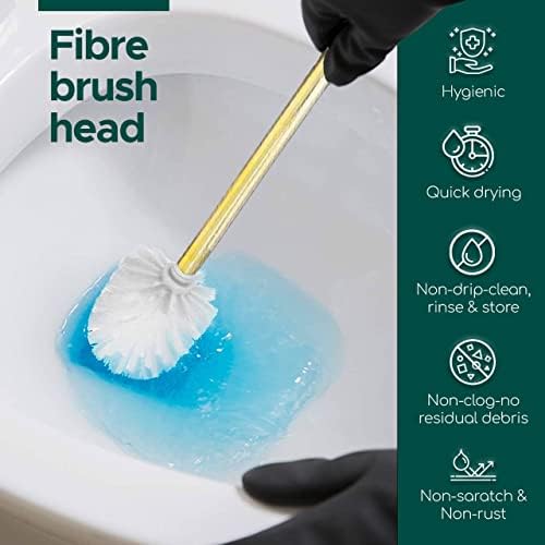 Green Marble Toilet Brush Holder with 2 Brushes