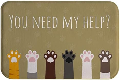 AMonamour Cartoon Paws Bath Mat 40x60cm 1