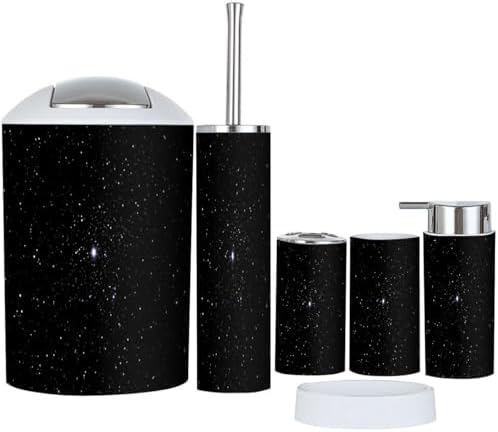 Boho Bathroom Accessories Set 6 Piece Cosmic Design