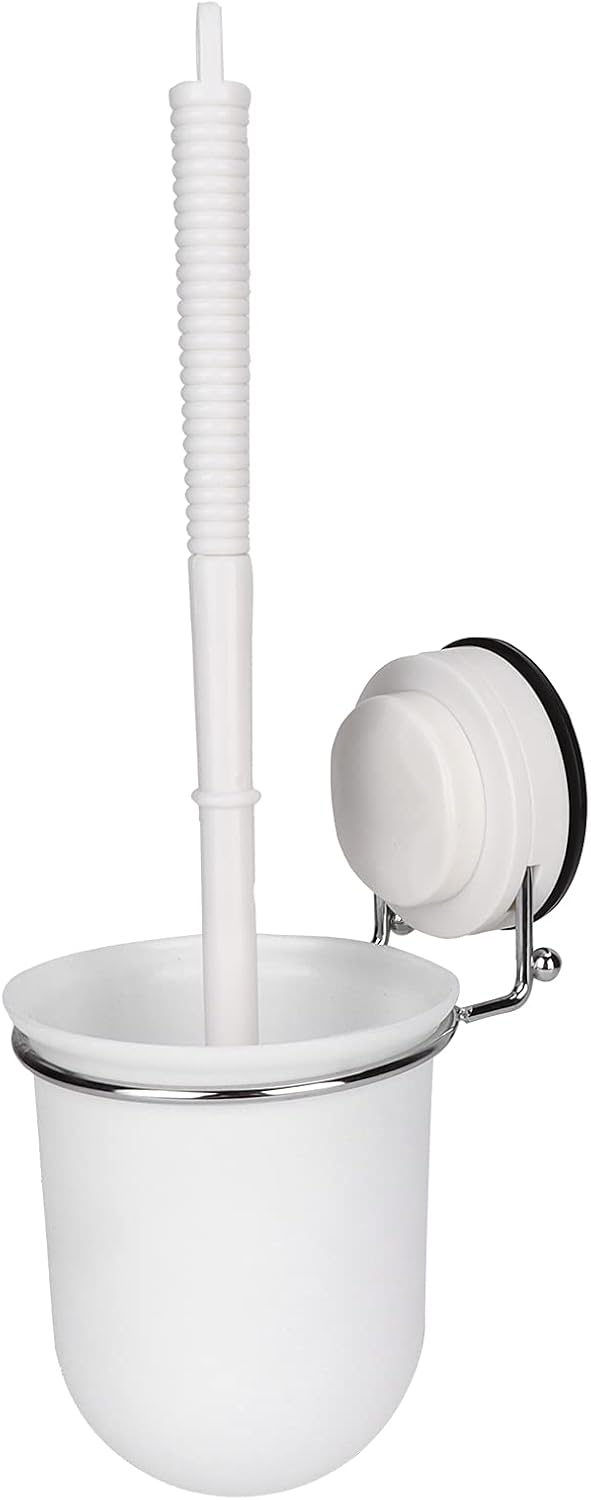 Hilitand Suction Cup Toilet Brush Set with Wall Mount Holder