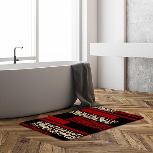 Leopard Print Bath Mat with Cheetah Skin Design