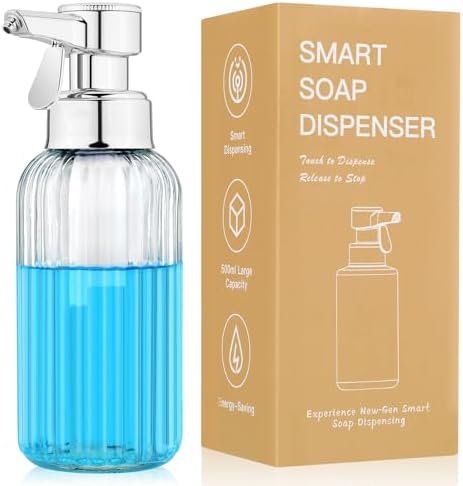 Monstake Touch Operated Soap Dispenser 16 OZ Clear Glass 1