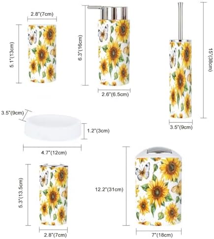 Boho Style 6-Piece Bathroom Accessory Set 1