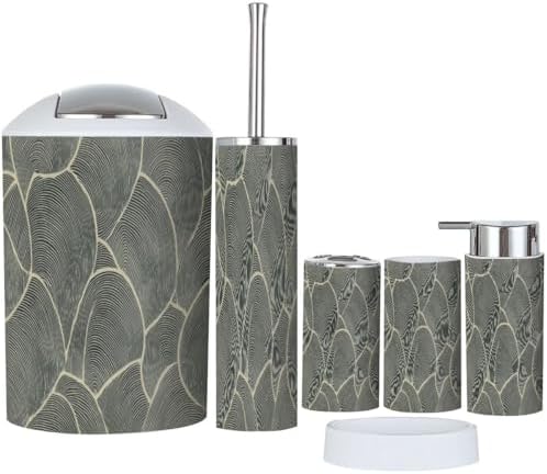 Boho Bathroom Accessory Set 6 Piece 1