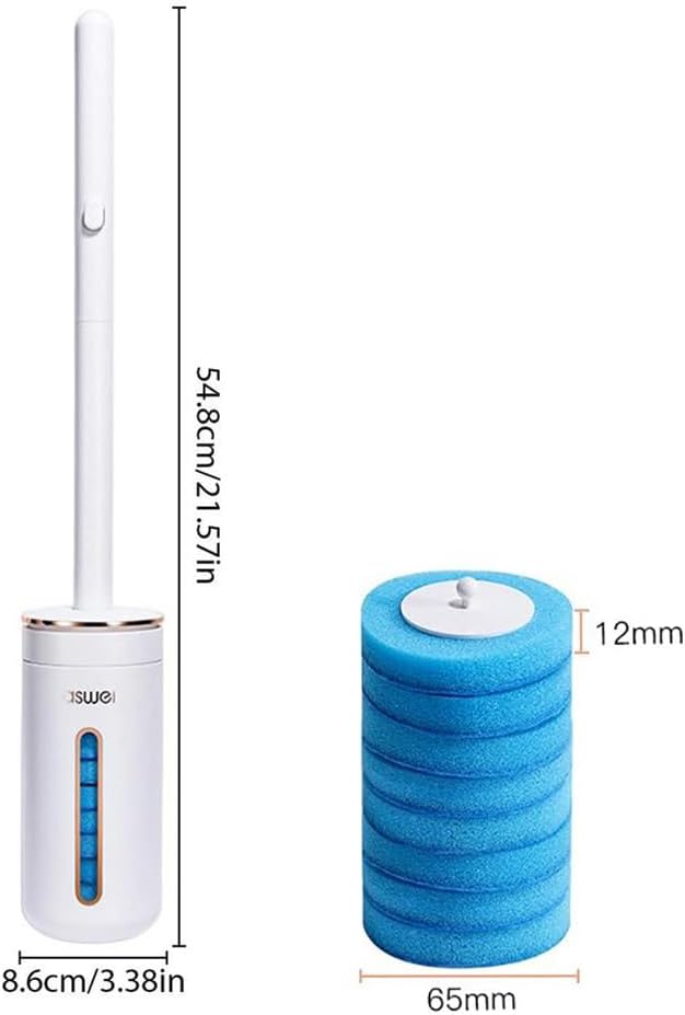 WYYHAA Toilet Brush Kit with 32 Refill Heads 1