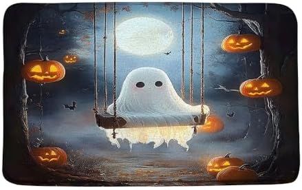 Halloween Ghost Bath Mat 16x24 Inch Non-Slip
