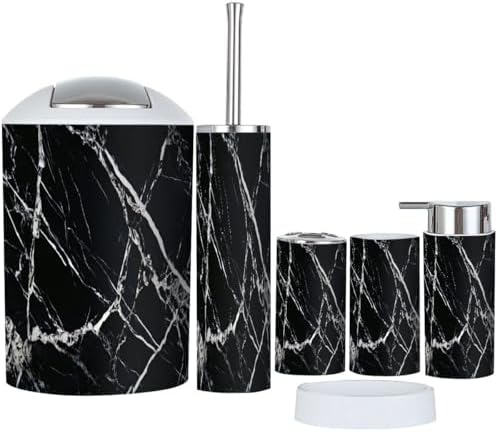 Boho Pastel Bathroom Accessory Set 6 Piece