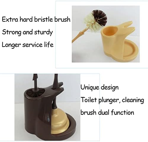 SUREK Soft Floor Toilet Brush Plunger Set