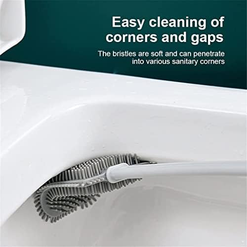 SUREK Soft Silicone Toilet Brush with Holder 1