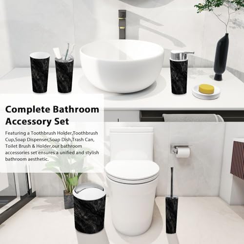 Boho Basalt Bathroom Accessory Set of 6