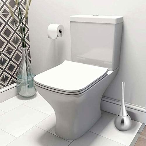 Gsycle Toilet Brush and Holder Set with Stainless Steel Base