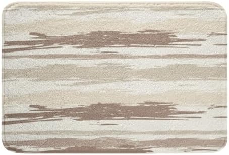Abstract Brown Bathroom Rugs 16x24 Modern