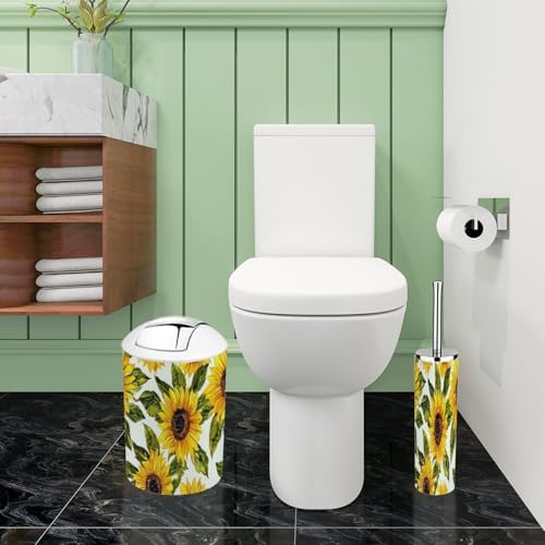 Boho Sunflowers Bathroom Accessory Set 6 Piece