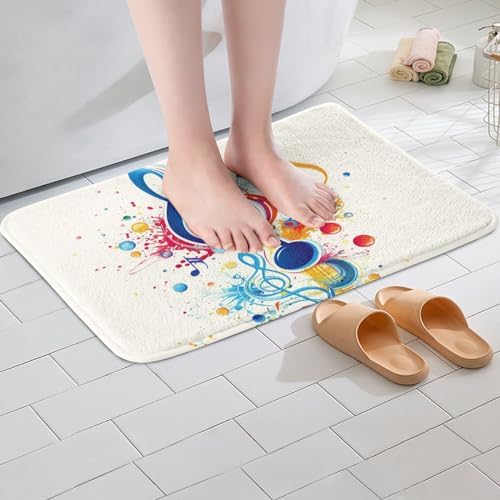 Feelyou Music Pattern Bath Rug for Kids