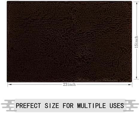 Flotstiga 23x15 Bathroom Rug Set Soft Chenille Non Slip Machine Washable