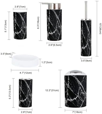 Boho Pastel Bathroom Accessory Set 6 Piece