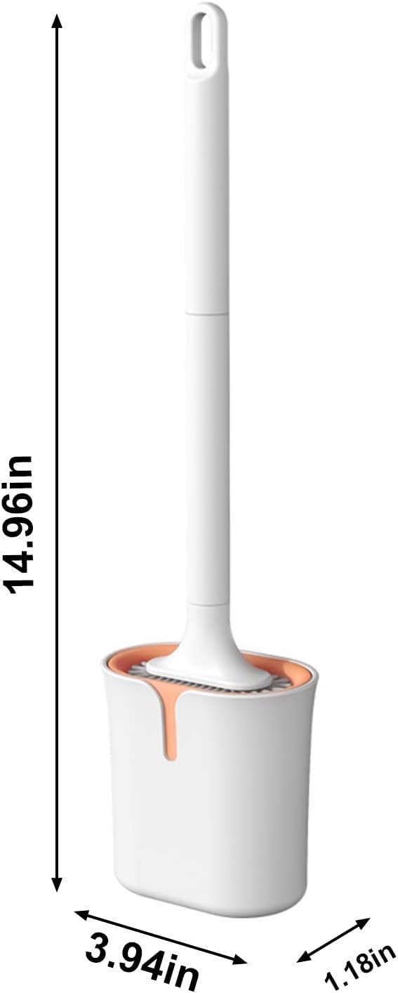 Lovskoo Toilet Brush Set with Quick-Dry Silicone Head