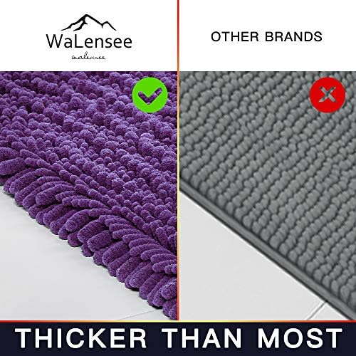 Walensee Non-Slip Bath Mat 24x17 Inch Lavender