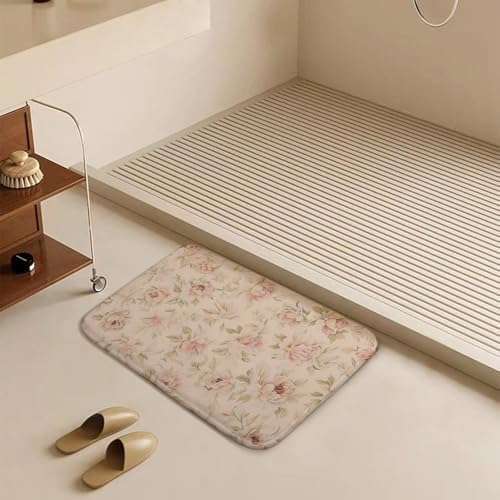 Absorbent Soft Flower Bath Mat 16x24
