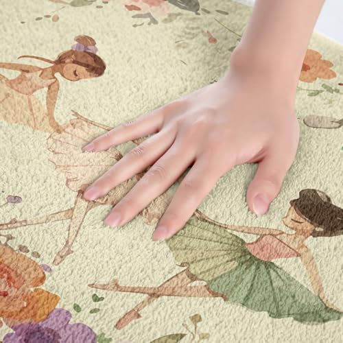 Ballet Girl Bath Mat Cute Ballerinas 16x24 Inch Decor Rug