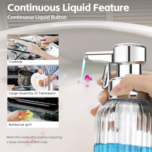 Monstake Touch Operated Soap Dispenser 16 OZ Clear Glass 1
