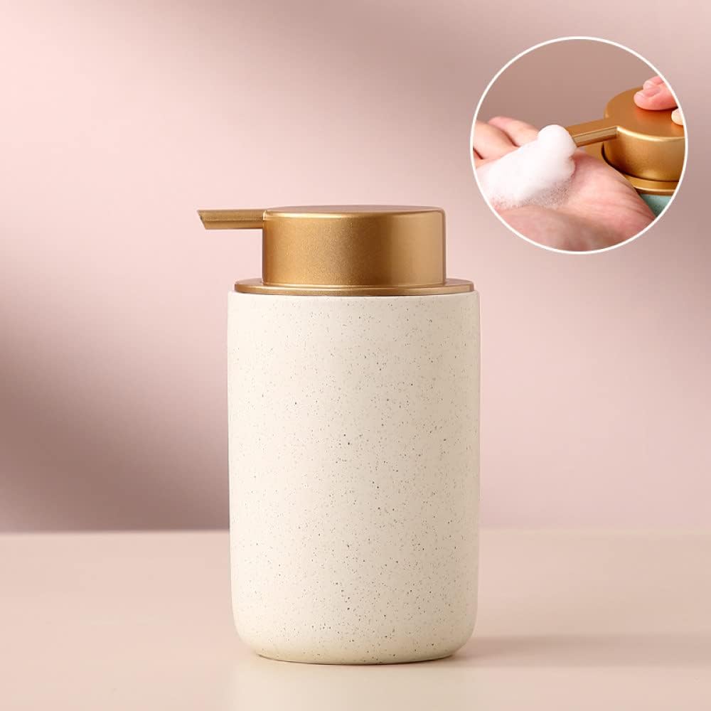 SAFWE Foaming Soap Dispenser Beige Ceramic Pump Head