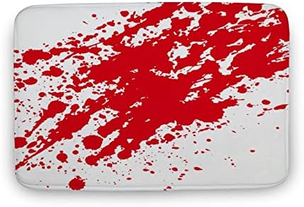 Red Bloody Blots Bath Rug Mat 16x24 Non-Slip Microfiber Bath Rug