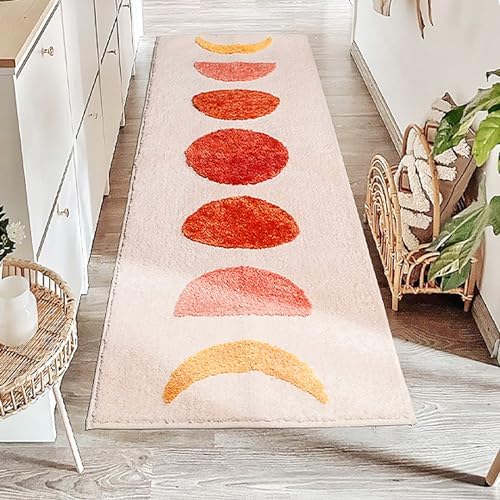 UKELER Boho Bath Rug 60x20 Inch Non Slip
