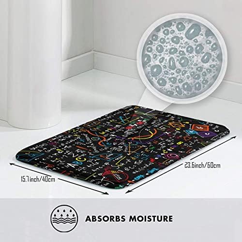 PLUANCEKN Non-Slip Bath Mat 16 x 24 Black