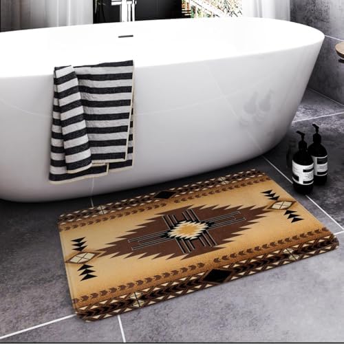 Britimes Bath Mat 16x24 Inches Non-Slip Microfiber Rugs
