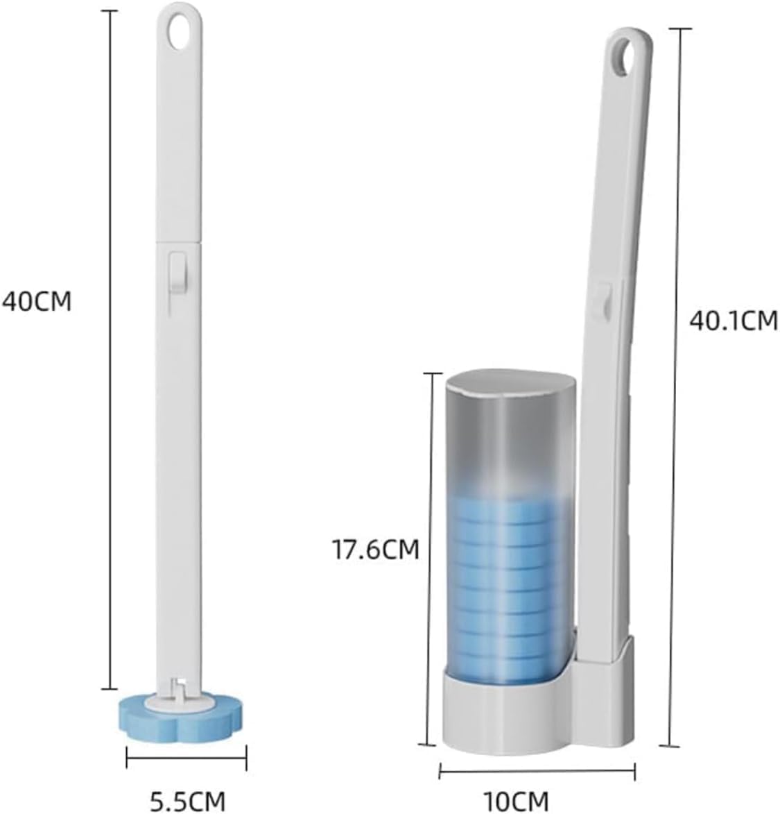 Leilanis Disposable Toilet Brush Kit with Holder 1