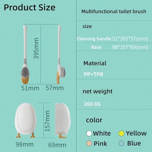 Duck Shape Space-Saving Toilet Brush Set