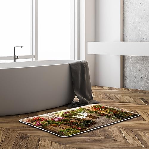 GCTNBJL Mediterranean Scene Bath Mat 16x24 Inch