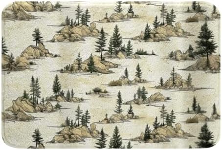 Feelyou Western Decor Bath Rug 16x24 Grunge Style