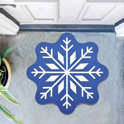 KELINFONG Snowflake Bathtub Mat - 26 Non-Slip Shaggy Rugs
