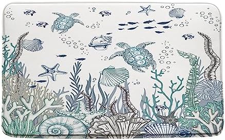 Nautical Coastal Bath Rug 16x24 Inch