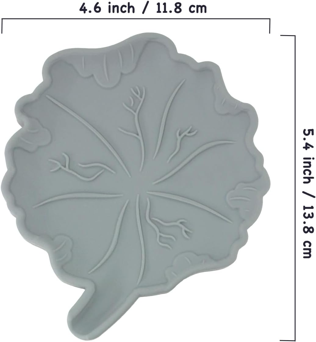 Cute Leaf Shape Silicone Soap Dish Set 2 Pcs