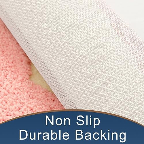 Beige Bathroom Rug with Cute Non-Slip Design