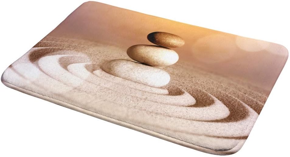Kuizee Bath Mat with Memory Foam and Non-Slip Design