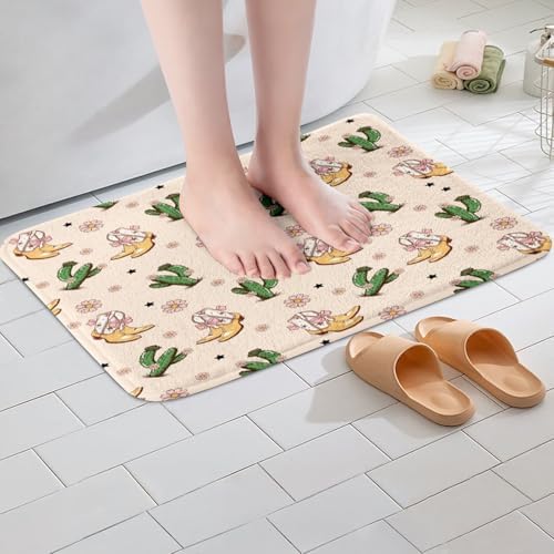Jejeloiu Pink Western Aztec Bath Mat for Kids