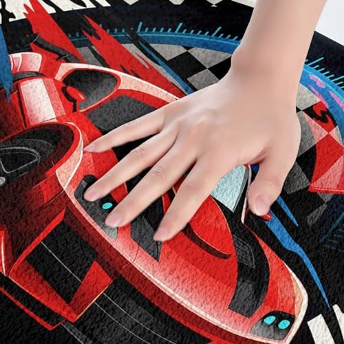 Feelyou Sports Car Bath Rug with Non-Slip TPR Bottom