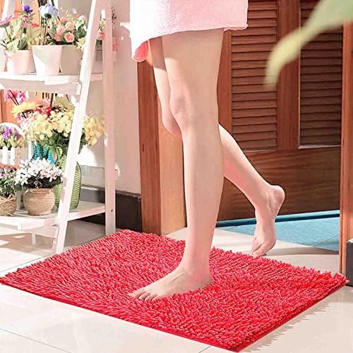 KELINFONG Black Non-Slip Bath Rug 27x18 Inch