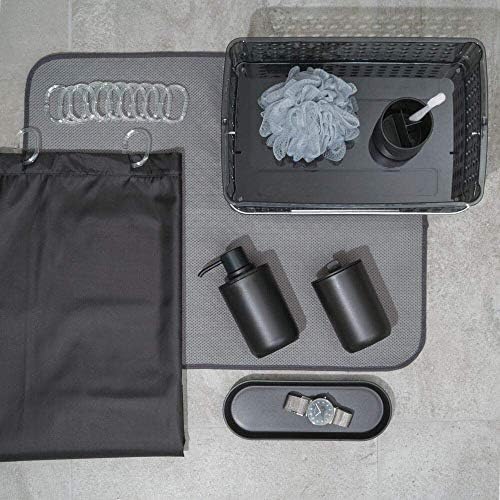 iDesign - 29567 Matte Black Toilet Brush and Holder Set