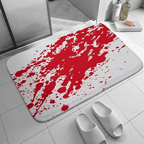 Red Bloody Blots Bath Rug Mat 16x24 Non-Slip Microfiber Bath Rug