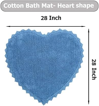 Royal Blaze Heart Shaped Reversible Bath Rug 28x28