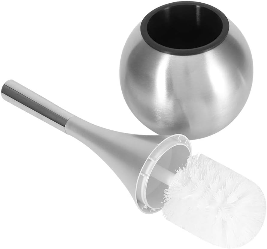 Gsycle Toilet Brush and Holder Set with Stainless Steel Base