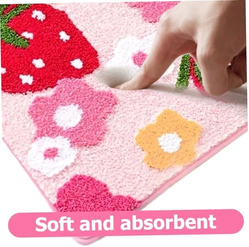 AEIOFU 16x24 Non-Slip Strawberry Bath Mat