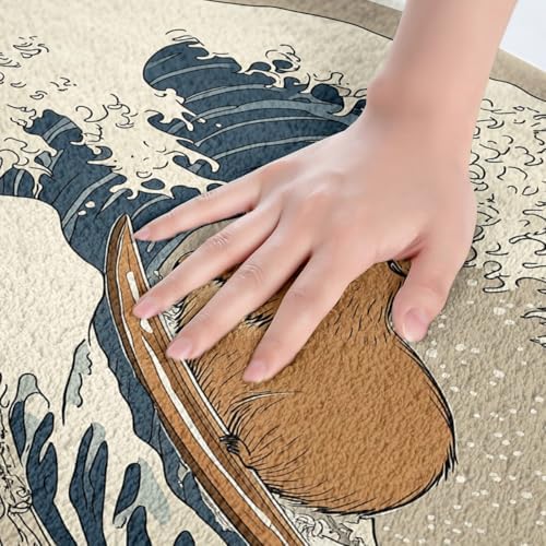 Capybara Bath Mat for Kids 16x24 inch Funny Animal Bathroom Rug