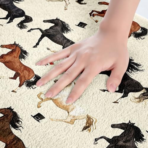 Feelyou 16x24 Inch Galloping Horse Bath Rug